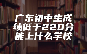 广东初中生成绩低于220分能上什么学校